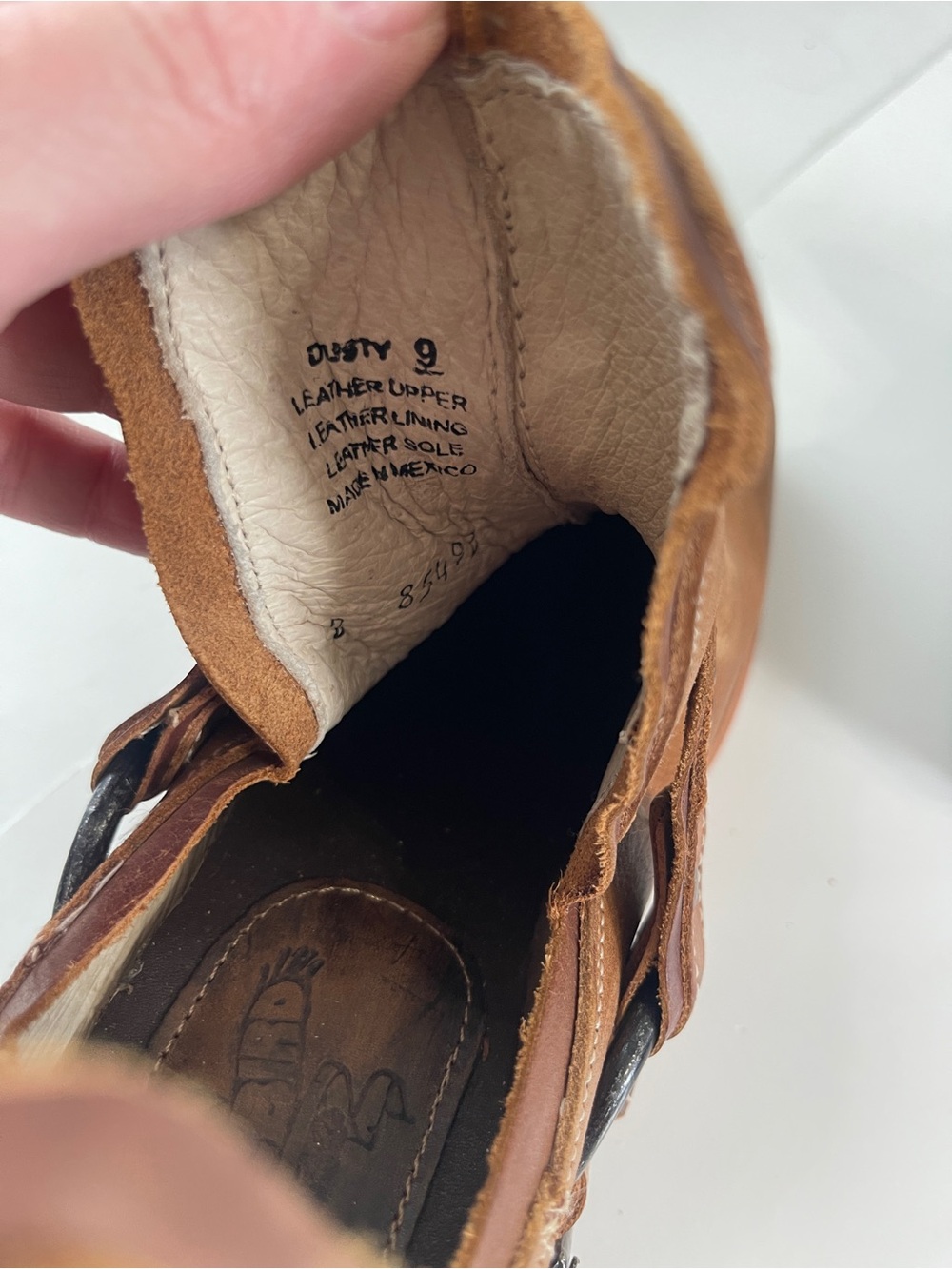 Freebird by Steven Dusty Camel Leather Boots – Square Toe, Size 9 Western Boho - Picture 6 of 9